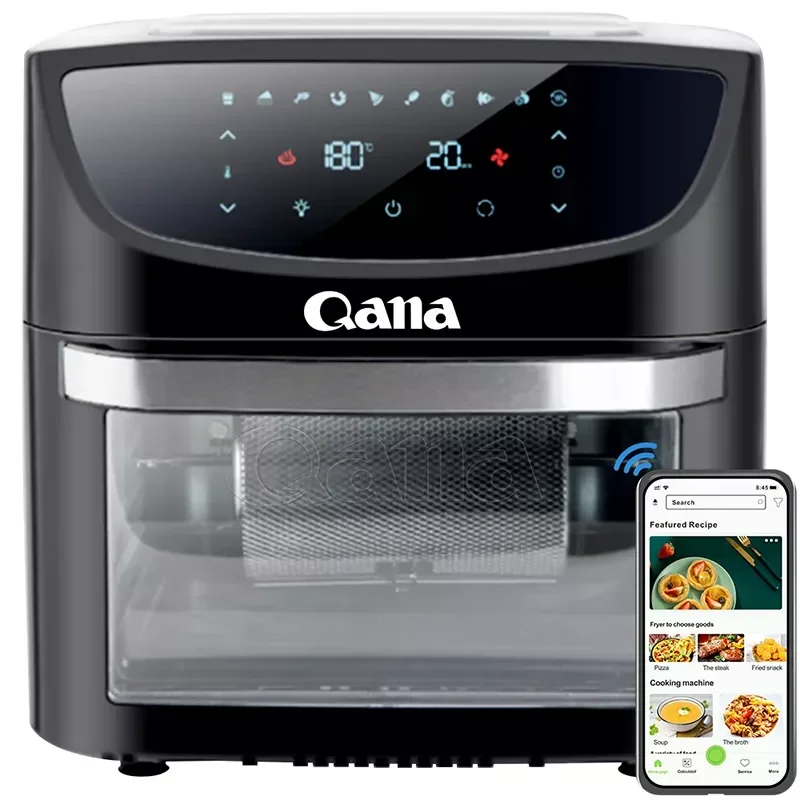 

QANA Factory Spot goods digital Wifi App Air deep Fryer without oil electric roaster oven baking utensils air fryer oven
