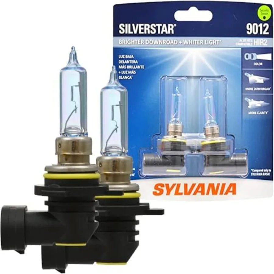 

- 9012 SilverStar - High Performance Halogen Headlight Bulb High Beam Low Beam and Fog Replacement Bulb Brighter Downroad with