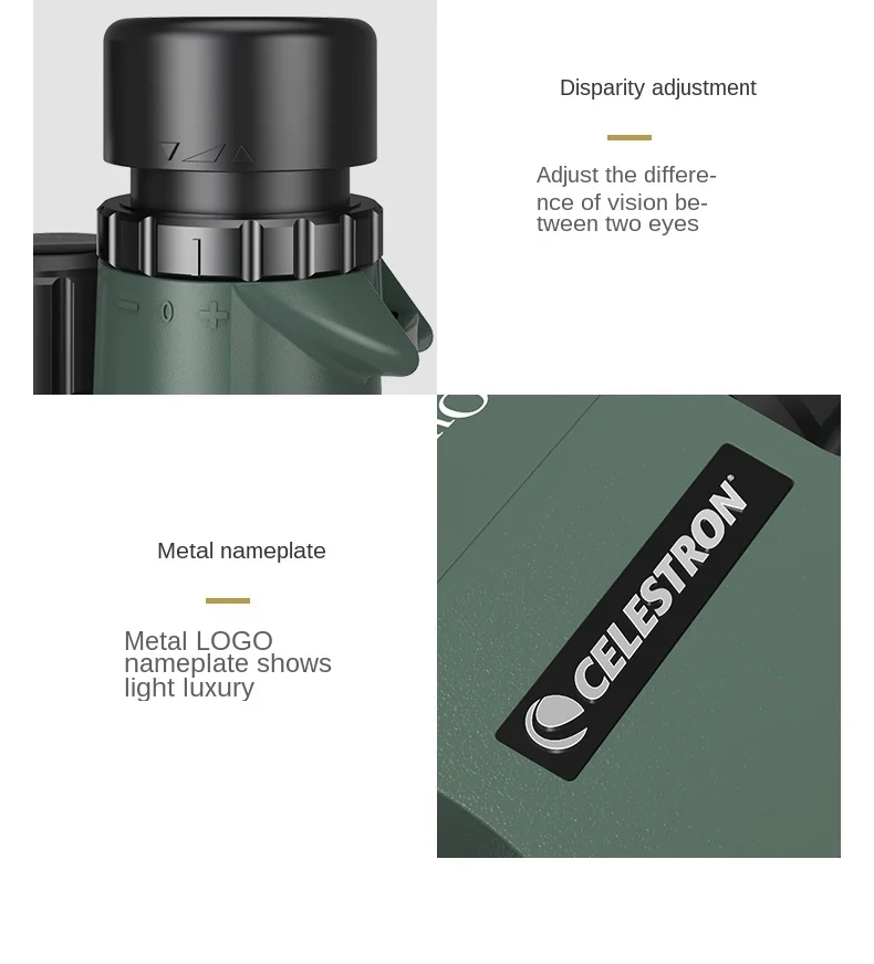 Celestron Outland X 8x42 10X42 Grünes Fernglas Wasserdicht & Beschlagfrei Fernglas für Erwachsene Mehrfach Beschichtete Optik und BaK-4 Prismen – Detail 36