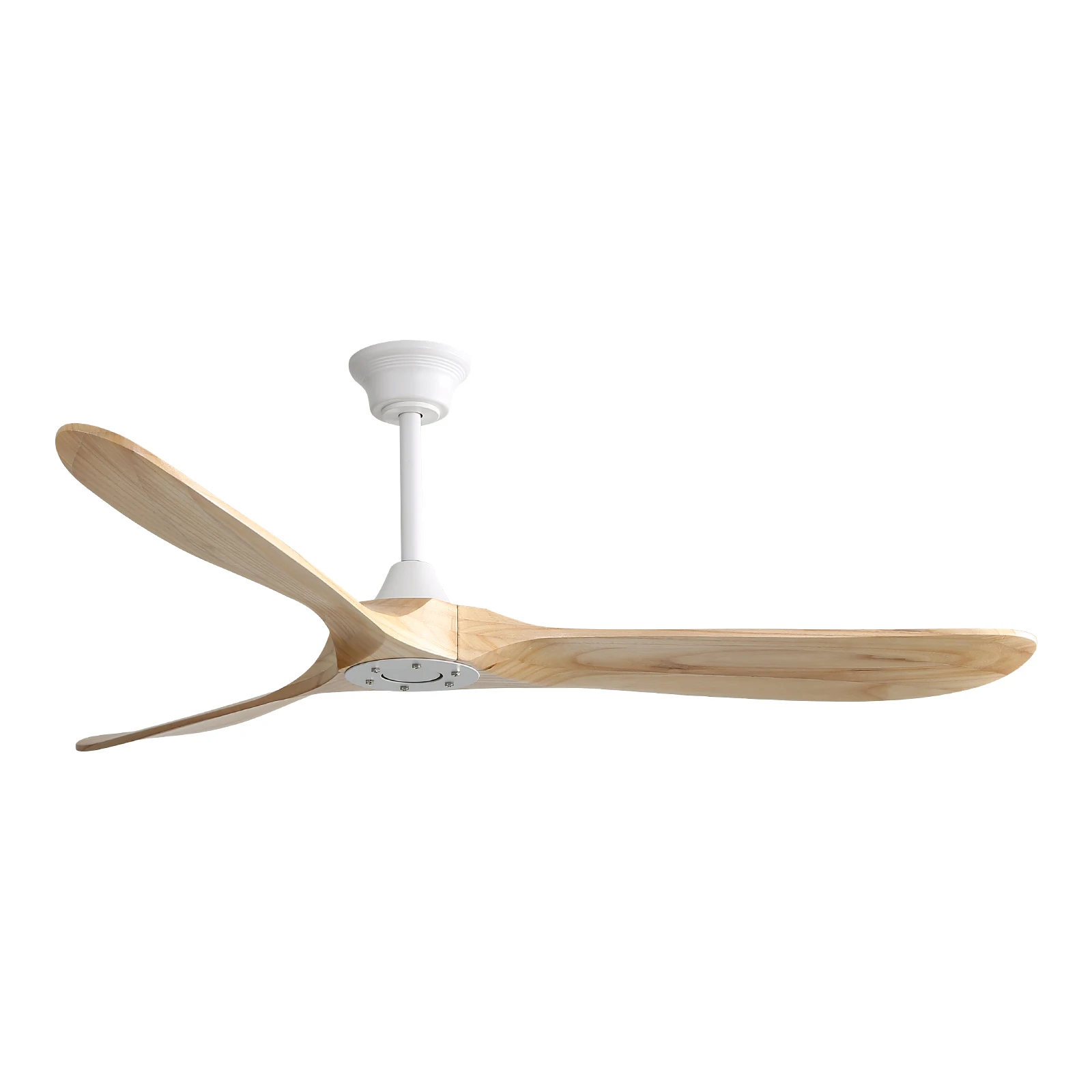 

60 Inch Indoor Modern Ceiling Fan With 3 Color Dimmable 6 Speed Remote Control 3 Solid Wood Blade For Living Room