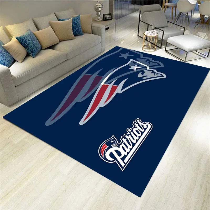 Patriot Logo Print Living Room Rug Premium Style Bedroom Floor Mat Birthday Gift Non-Slip Area Rug Carpet Living Room Decoration