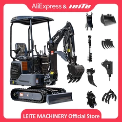 Chinese 1000 Kg 1 Ton 2 Ton 3 Ton Top Quality Hydraulic Small Digger  Crawler Mini Excavator Factory Delivery Can Customization