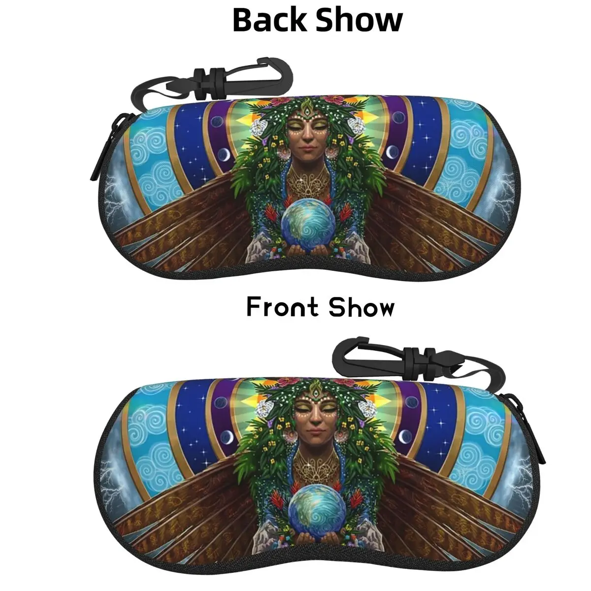 

Gaia Sacred System Shell Glasses Case Protective Sunglasses Box Women Men Soft Eyeglasses Bag Pouch