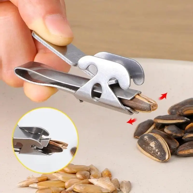 Sunflower Sheller Home Use Nutcrackers Pine Nut Peeling Tool Pistachio Sheller Tool Peanut Peeler Clips Melon Seed Pliers