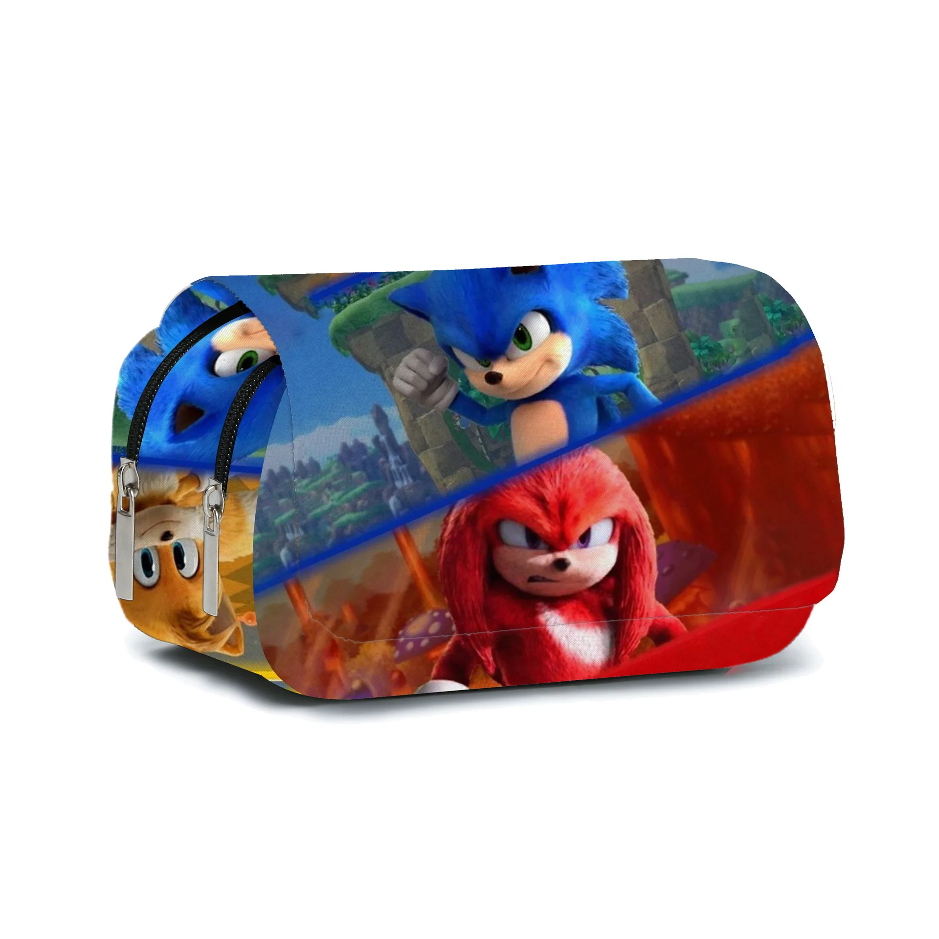 SONIC – trousse à crayons hérisson ombre, sac à dos d'école primaire, boîte à crayons de dessin animé, papeterie scolaire pour enfants, cadeau