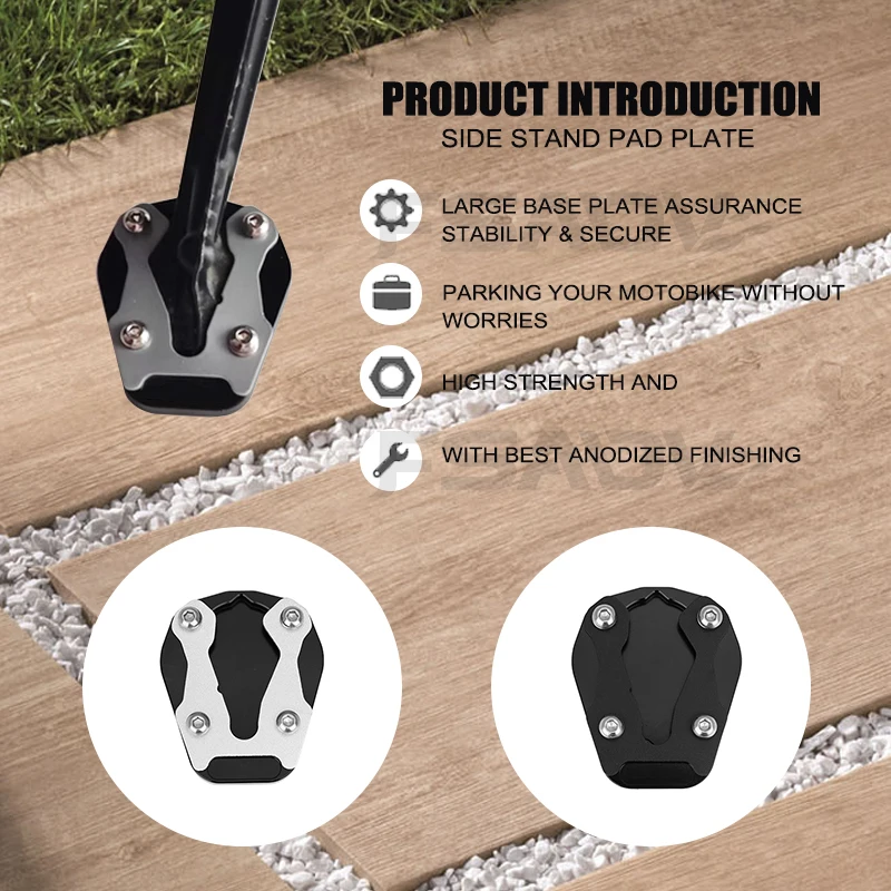 For CFMOTO 450MT MT450 CF 450 MT 2024 2025 Motorcycles Foot Side Stand Enlarger Plate Pad Kickstand Extension