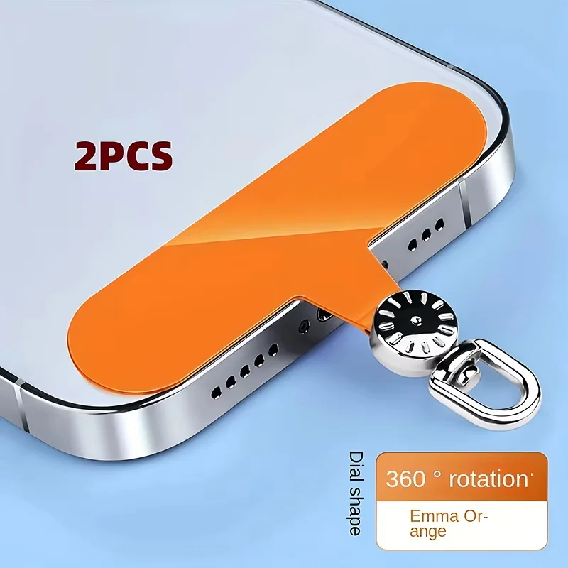 

2pcs Cell Phone Replacement Pad 360° Rotatable Anti-Lost Attachment Hanging Straps Tether Tabs Mobile Phone Lanyard Gasket