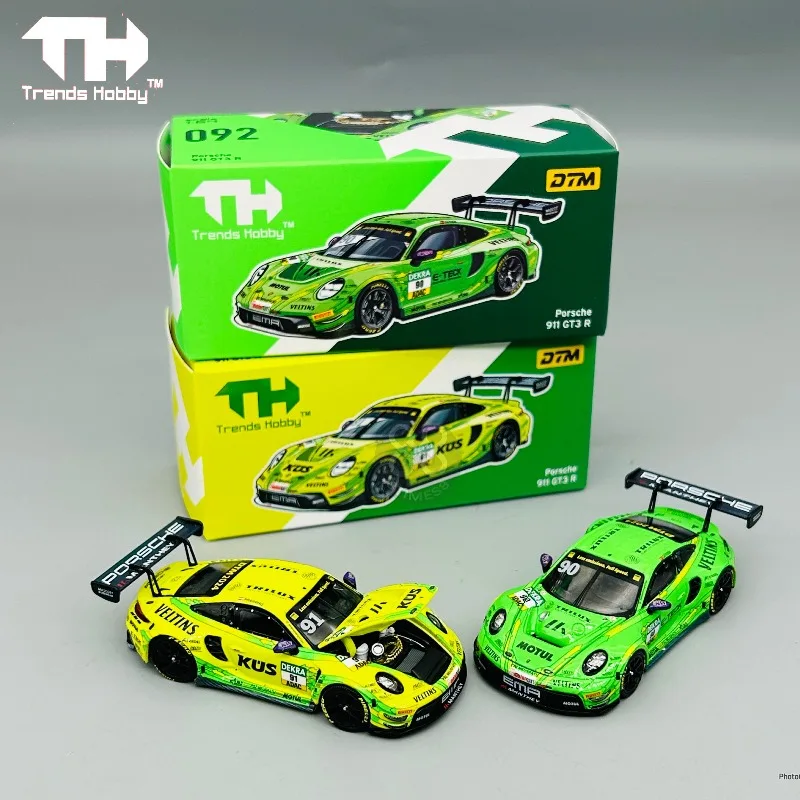 

TH 1/64 #092#093 911 GT3 R-DTM 2024 simulation alloy car model, gift toy for children, collectible decorative item for adults.