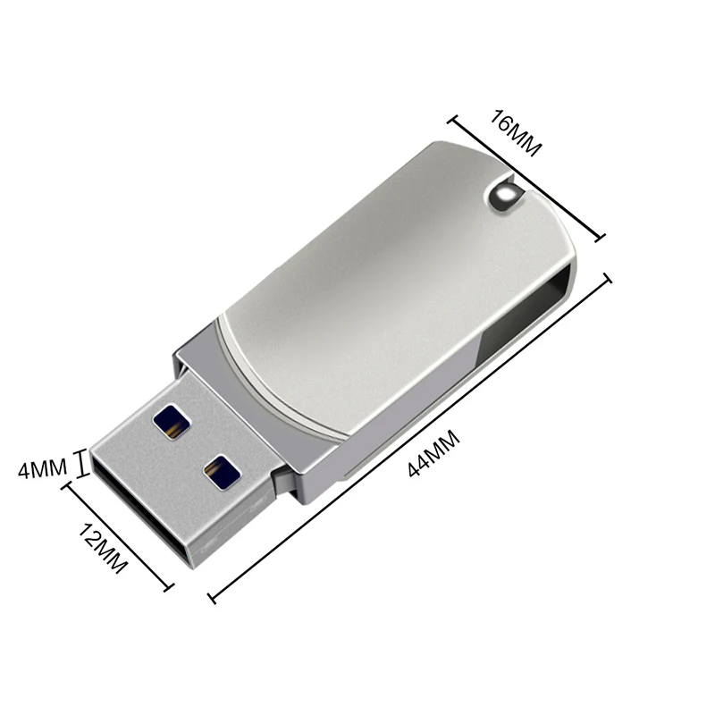 Silver Metal USB2.0 flash drive 64GB 128GB 32GB pendrive external storage Micro memory Stick U Disk