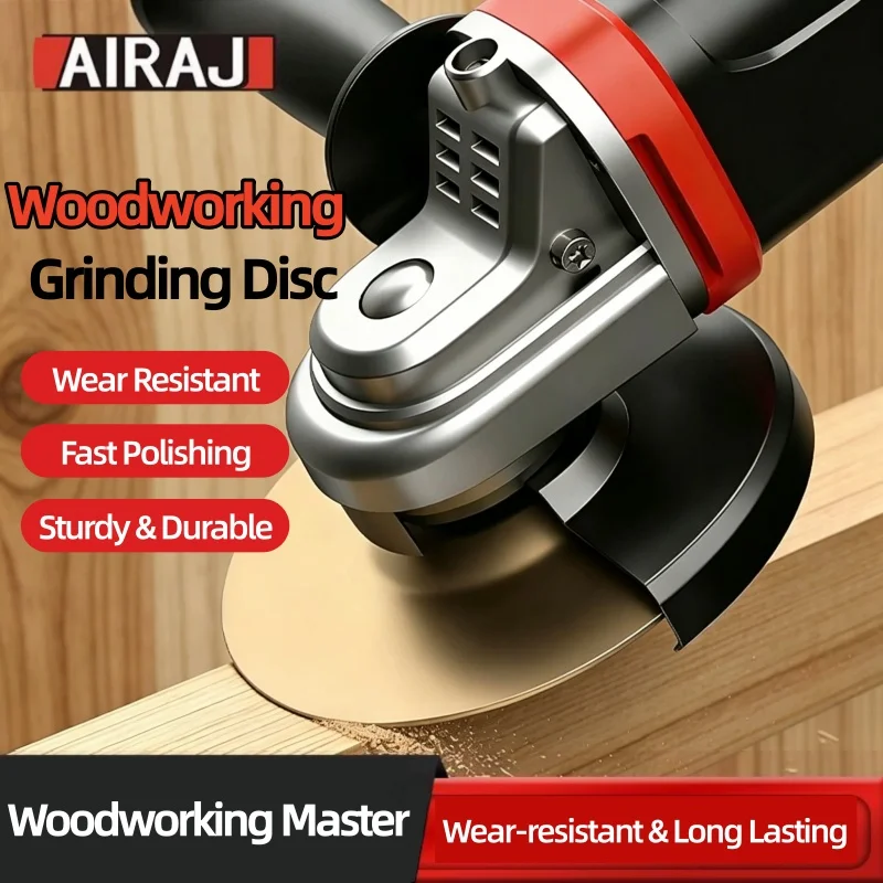 3/4/5pcs Golden Wood Carving Grinding Wheel Abrasive Disc Wear Resistant Thickened  For 100 Type Angle Grinder Wood Processing