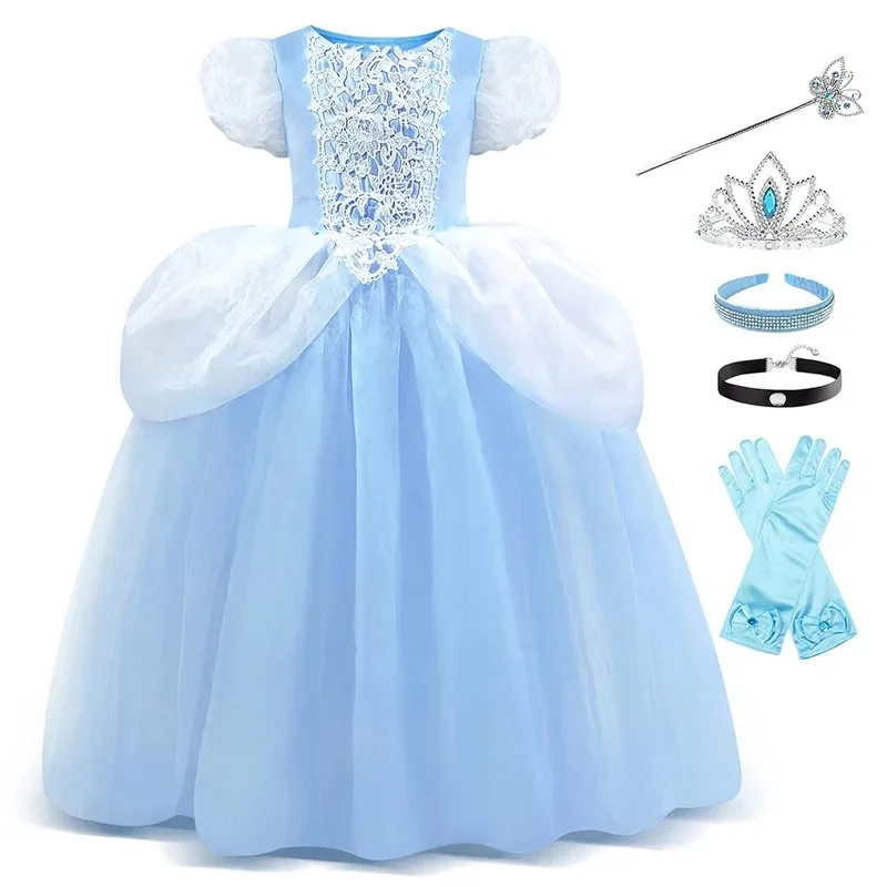 

COSda@New Cinderella Role Playing Costume Girl Children's Clothing Sequin Princess Dress Birthday Party Dress Delivery Accessori