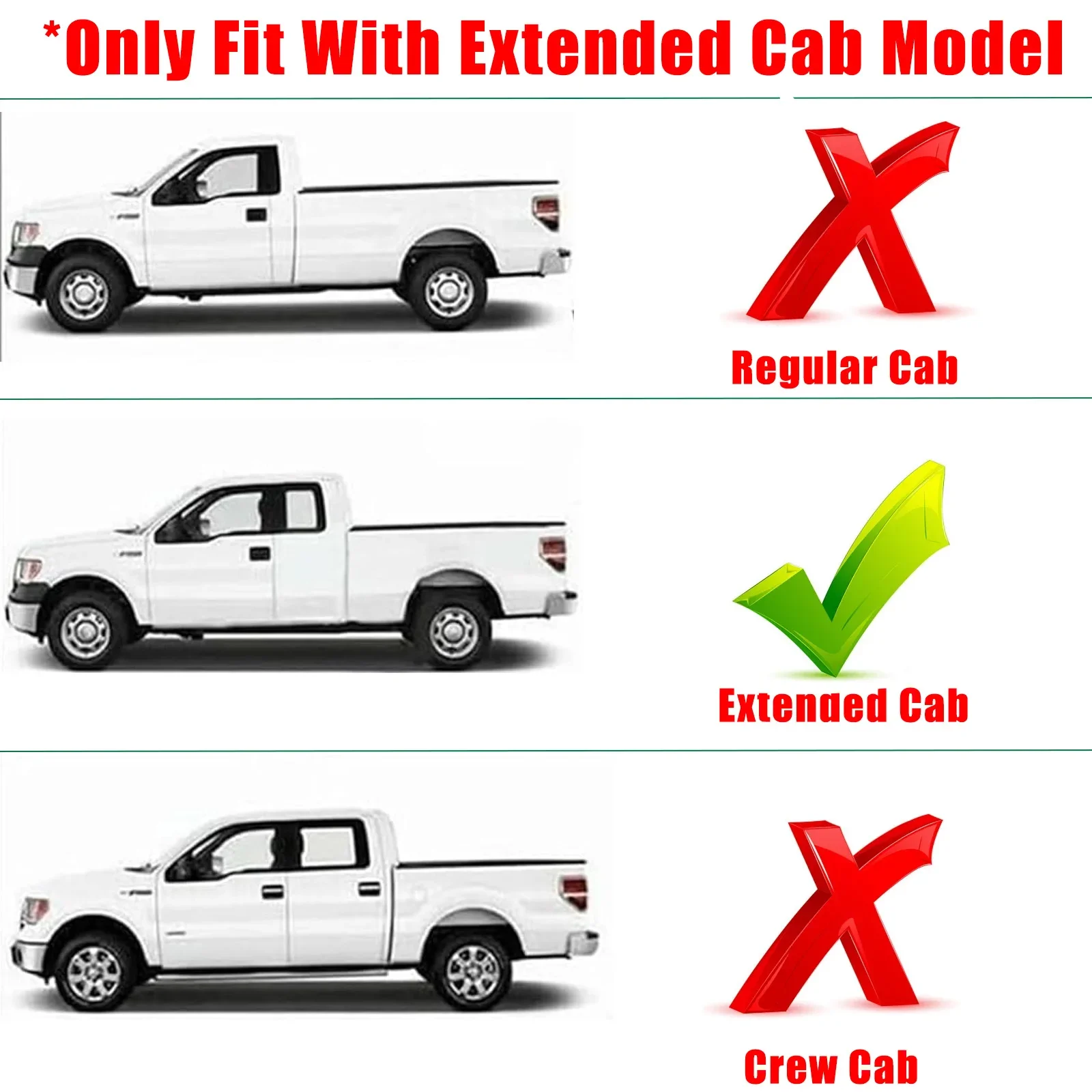 Upgraded Extended Roof Corner Molding For Ford F250 F350 F450 F550 Super Duty 1999 2000-2007 Extended Cab 1C3Z-2851728-AAPTM