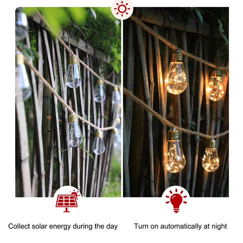 Dual Power Solar/USB String Lights 8M 160LEDs, 16 Bulbs IP65 Waterproof, 8 Modes Remote - WW/Multicolor