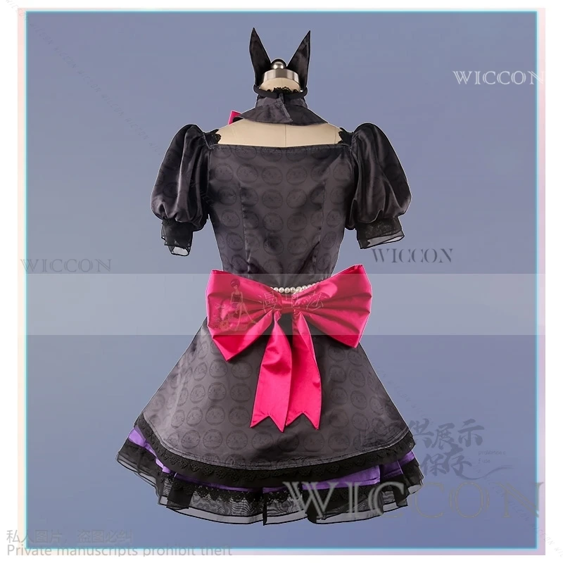 Game OW DVA Hana Lied Cosplay Vrouwen Kostuum Zwarte Kat Lolita Jurk Meisjes Zoete Rokken Volledige Set Kleding Halloween Party Suits