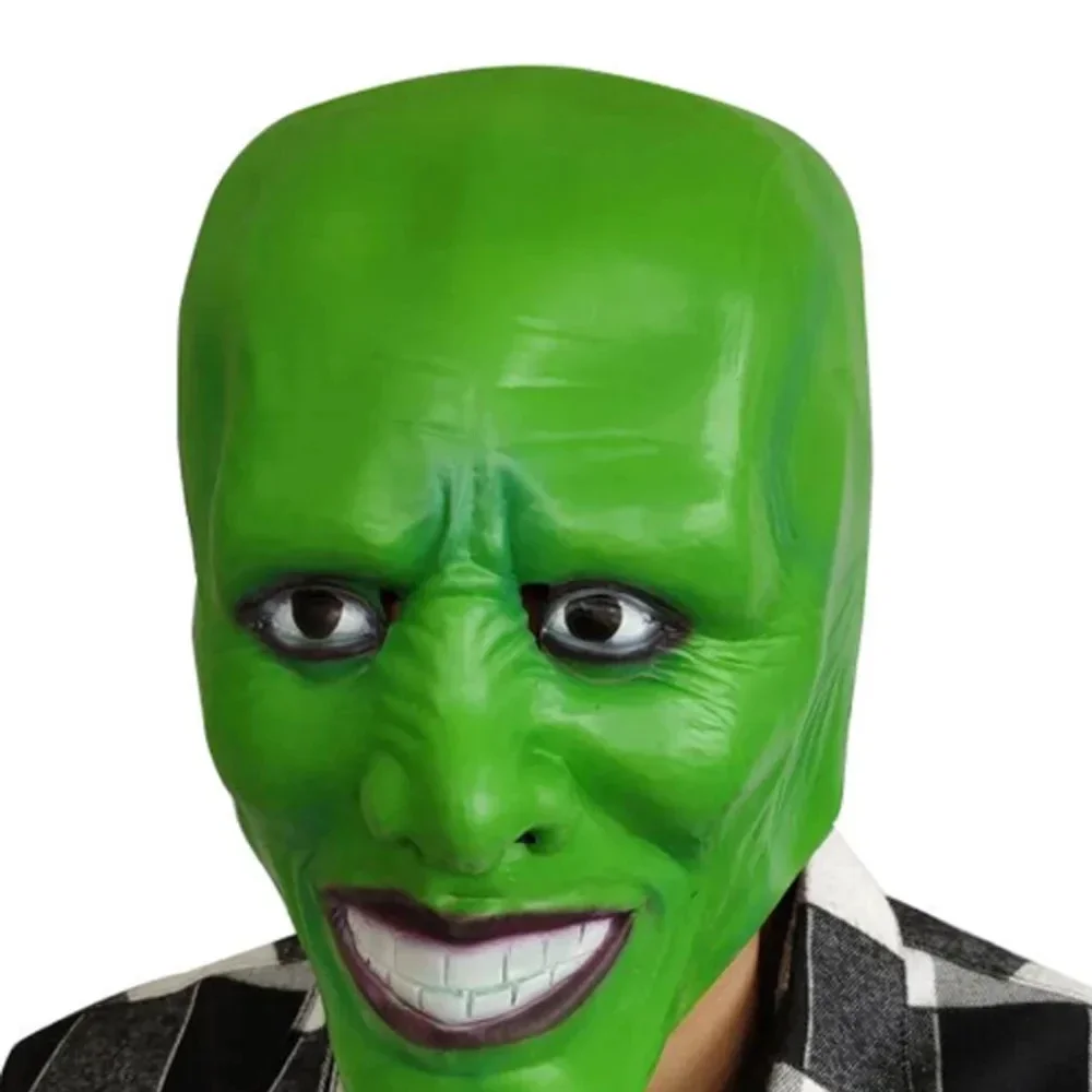 

The Mask Jim Carrey Green Mask, Halloween Cosplay Movie Costumes, Ball Carnival Party Props, Terror Latex Hoods