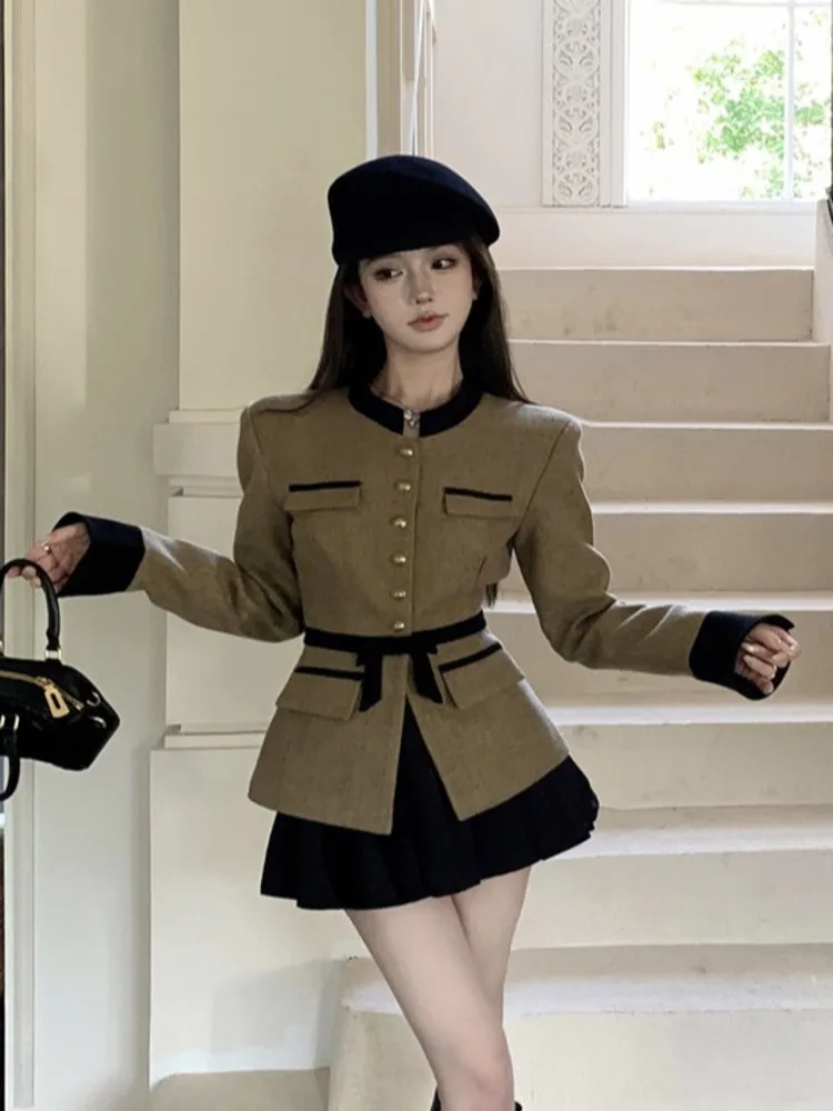 2024 New Winter Clothes For Women Two Piece Set Elegant Fashion OL Jackets Coat + Skirt Suits Female 2 Piece Sets Women Outfit