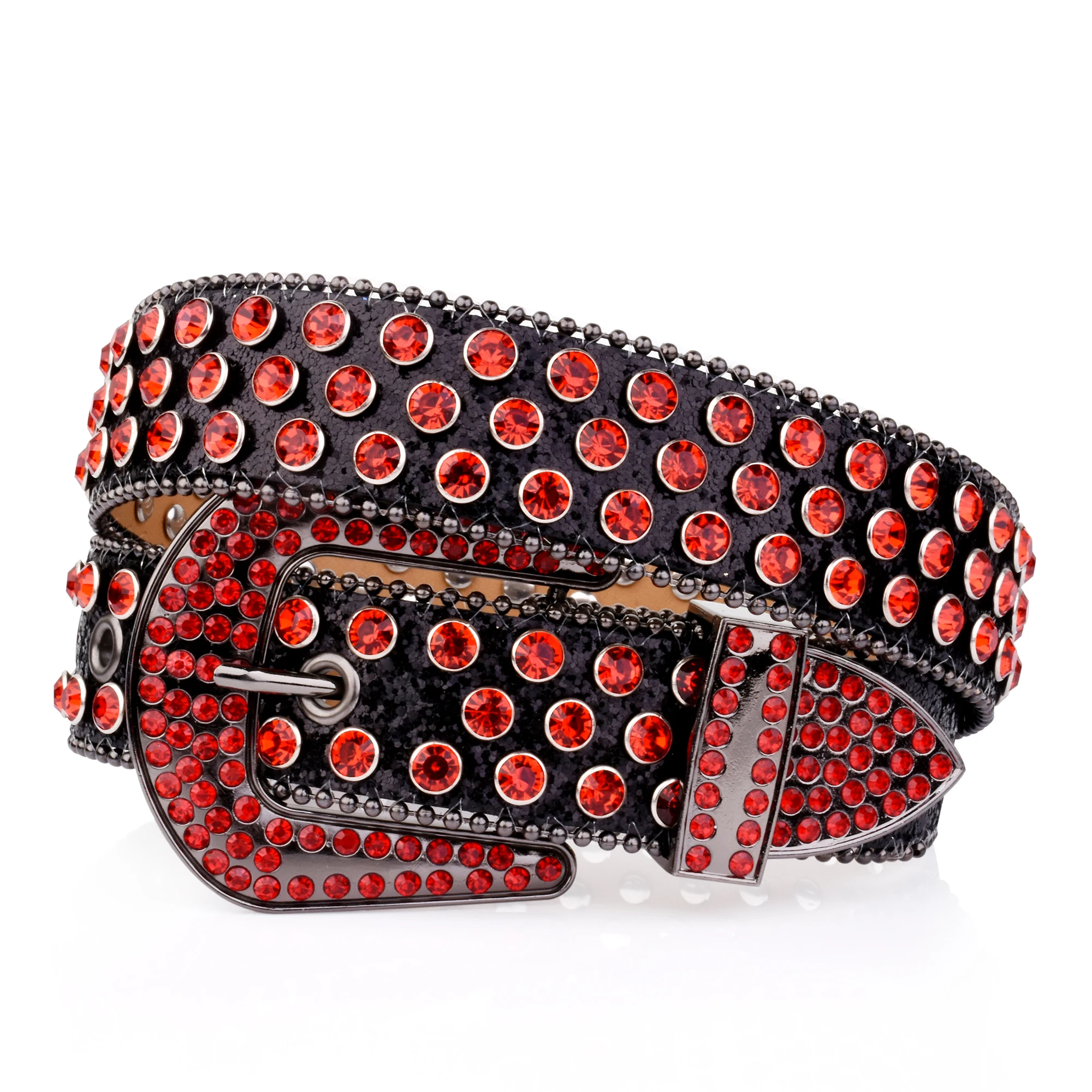 Fashion man-made diamond waistband for men and women western cowgirls sparkle design denim leather diamond waistband