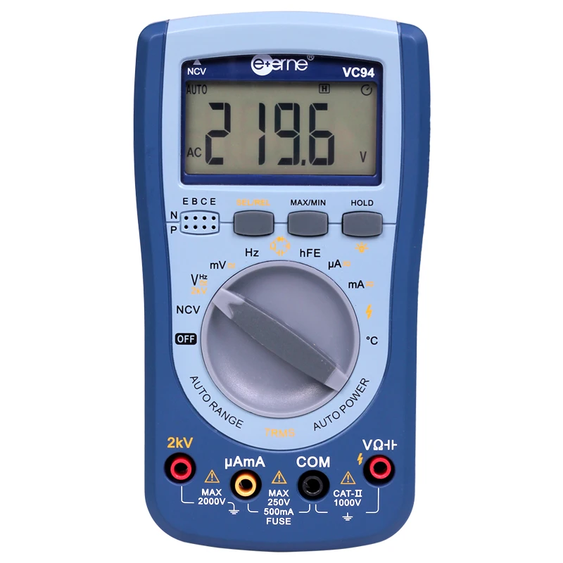 VC94 VC92 Megohms hFE Resistance Capacitance Meter Elevator Maintenance Digital Multimeter 15V 2kHz Square Wave DSP Control