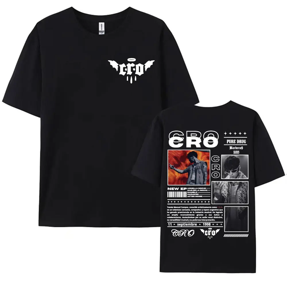 Rapper C.R.O New Era Trap Pure Drug Tour Graphic T Shirt Men Women Fashion Vintage Hip Hop Oversized Cotton High Quality T-shirt