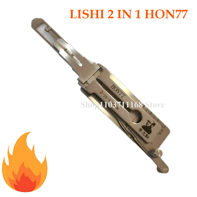 

1PCS LISHI 2 in 1 HON77 Locksmith Tool Lishi HON77 2in1 Decoder and Pick Is Designed for Honda Motorcycles [HS 4 Track External