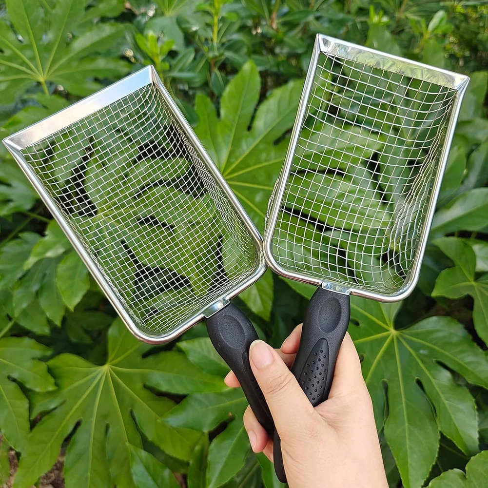 2*pcs Soil Sifter For Gardening Gardening Sand Soil Sifter Compost Sifter With Handle Shovel Sifter Integration Versatile Garden