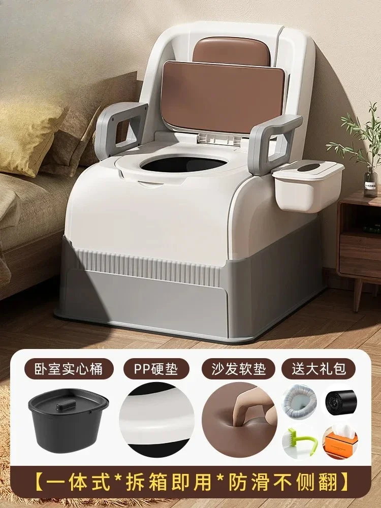 Factory Wholesale Odor-proof Portable Bedside Commode Chair, Indoor Adult Bedpan Toilet for Elderly and Maternity Use