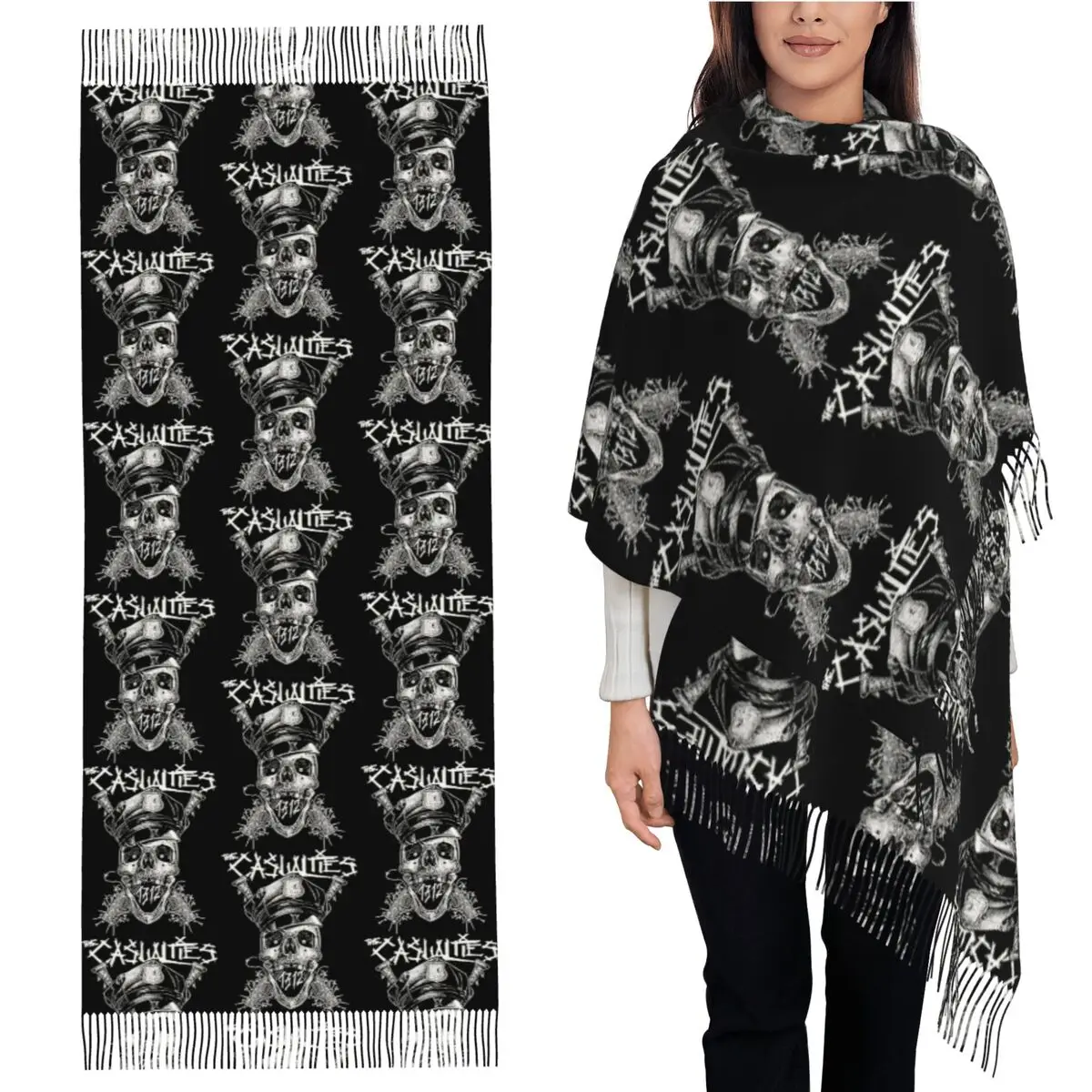 

Повседневный шарф с кисточками для женщин, мягкие теплые шали и накидки, большая осенне-зимняя шаль