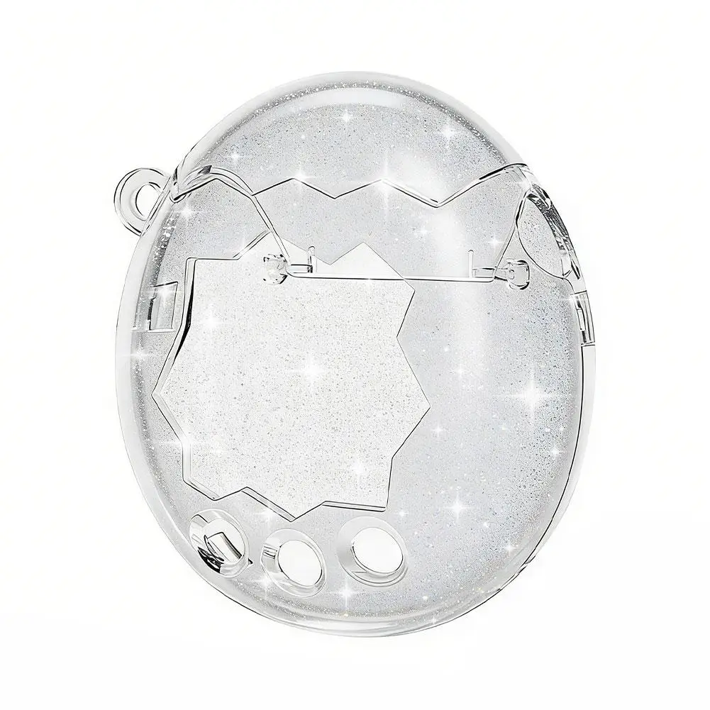 For Tamagotchi Paradise Acrylic Case Transparent glittering powder shiny protective case with Lanyard cute beauty Birthday Gift