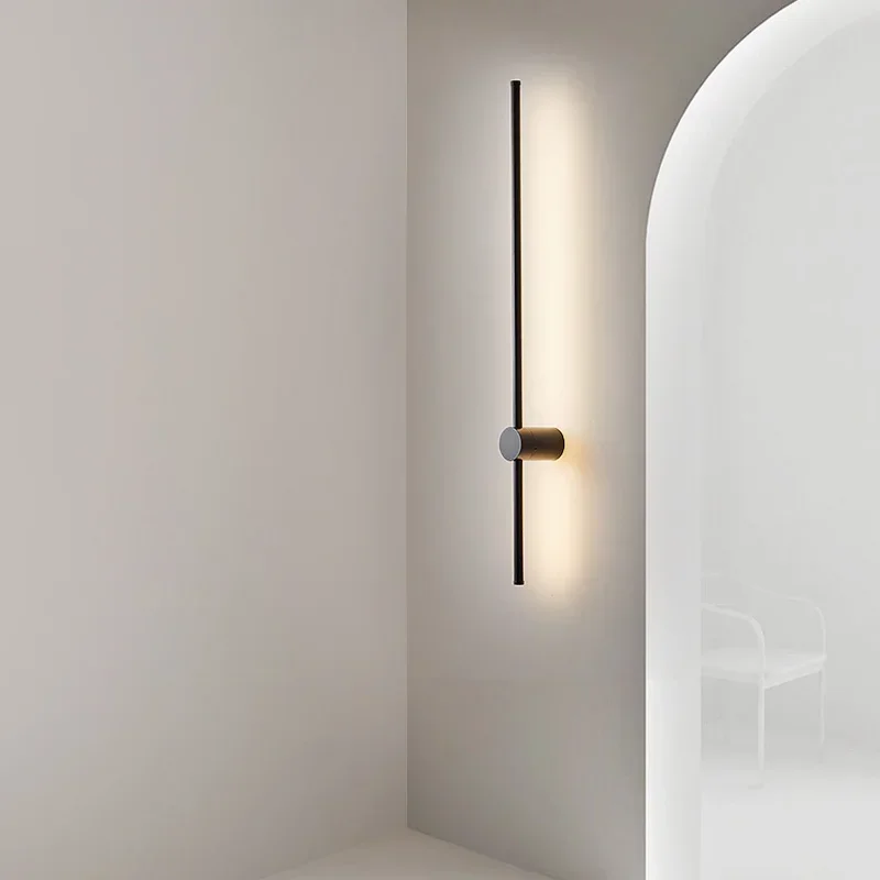 

Modern Nordic Led Wall Lamp For Bedroom Aisle Decor Bedside Reading Light Stairs Background Black Bathroom Longer Sconce