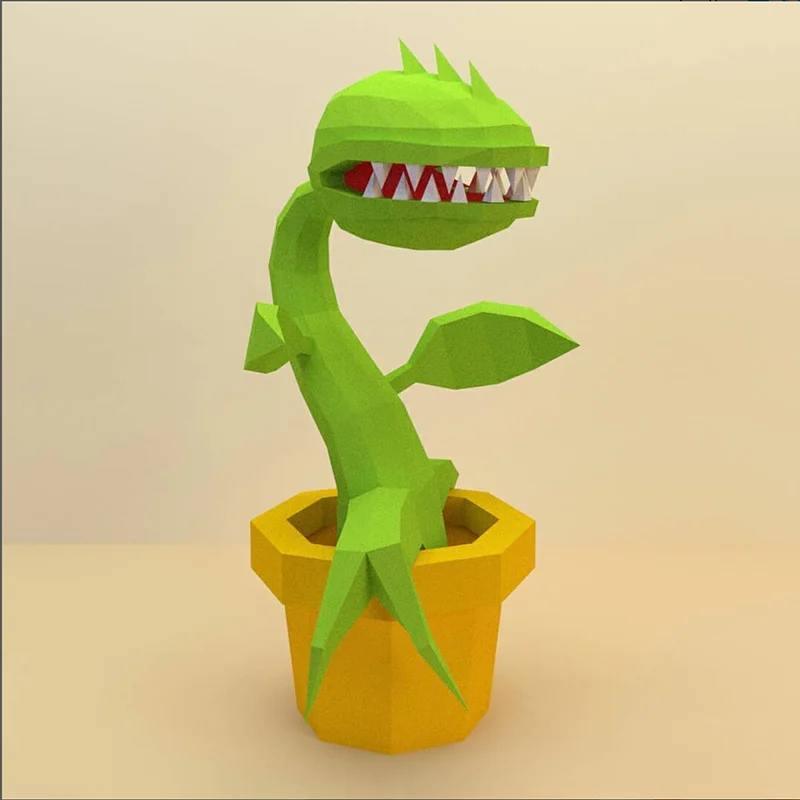 Grand kit de modèle de plante de bonsaï Chomper, papercraft en papier 3D, décoration de la maison, décoration de bureau, accessoires de jouets créatifs faits à la main, 60cm