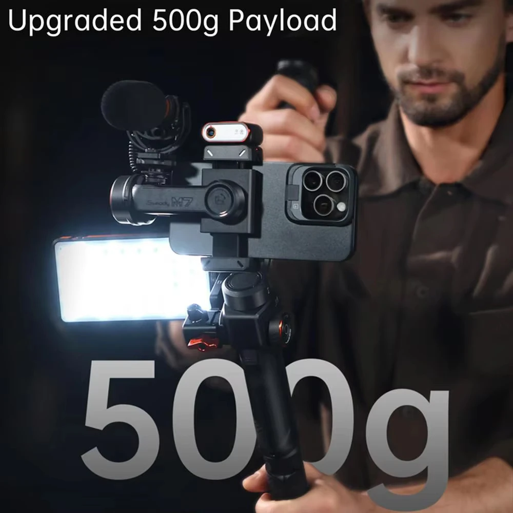 For Hohem Official M7 Smartphone Stabilizer AI Face Tracking 3-Axis Gimbal Built-in Selfie Stick For Easy Smart Remote Control