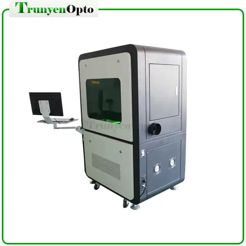 Full Covered Enclosed Jewelry Fiber Laser Marking Engraving Machine 20W 60W Competitive Price Ccd Camera Laser Marking Machine