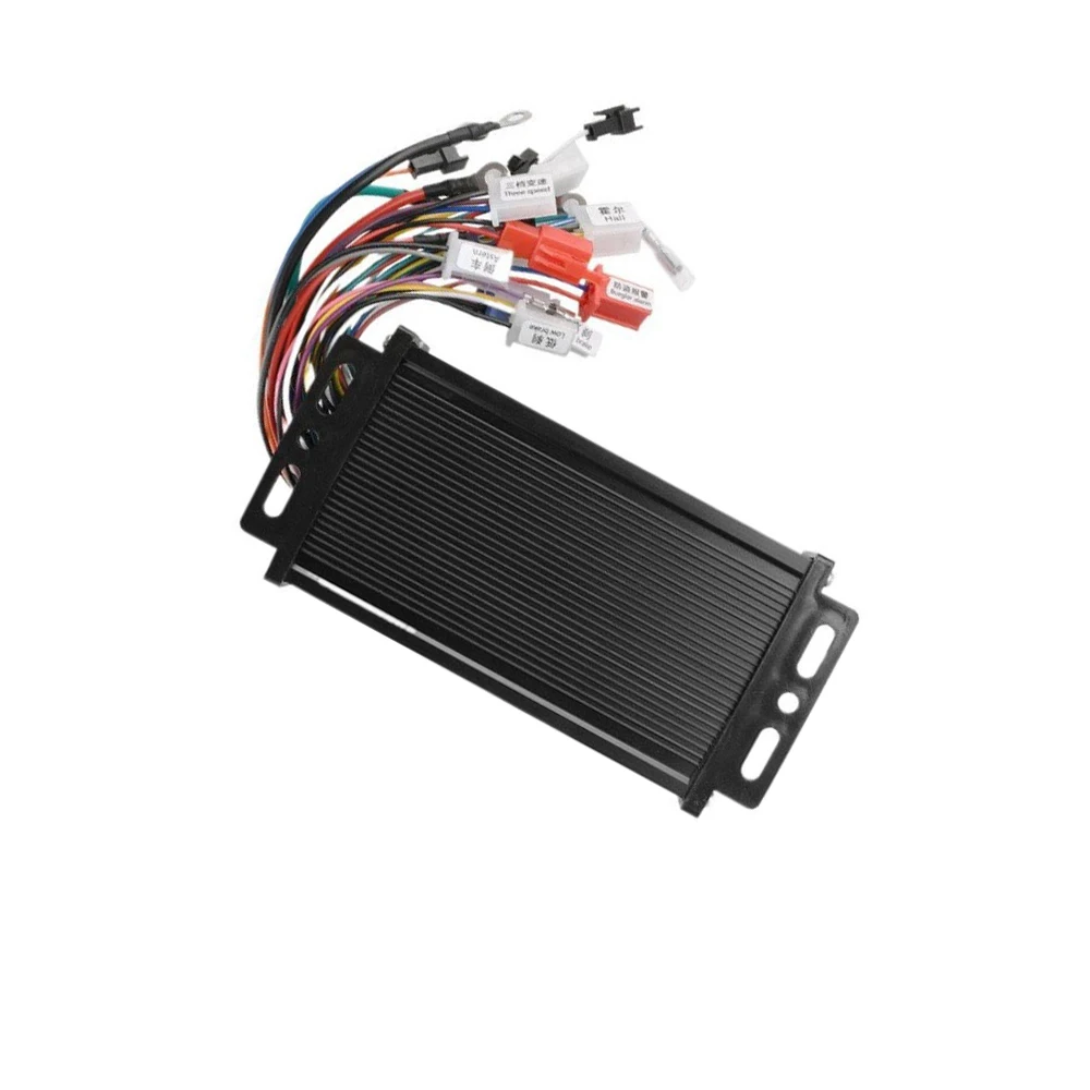 

DC36V48V60V/72V 500W Brushless Motor Controller 30A Electric Bike Black Aluminum Alloy Sine Wave DC Electric Motor Controller