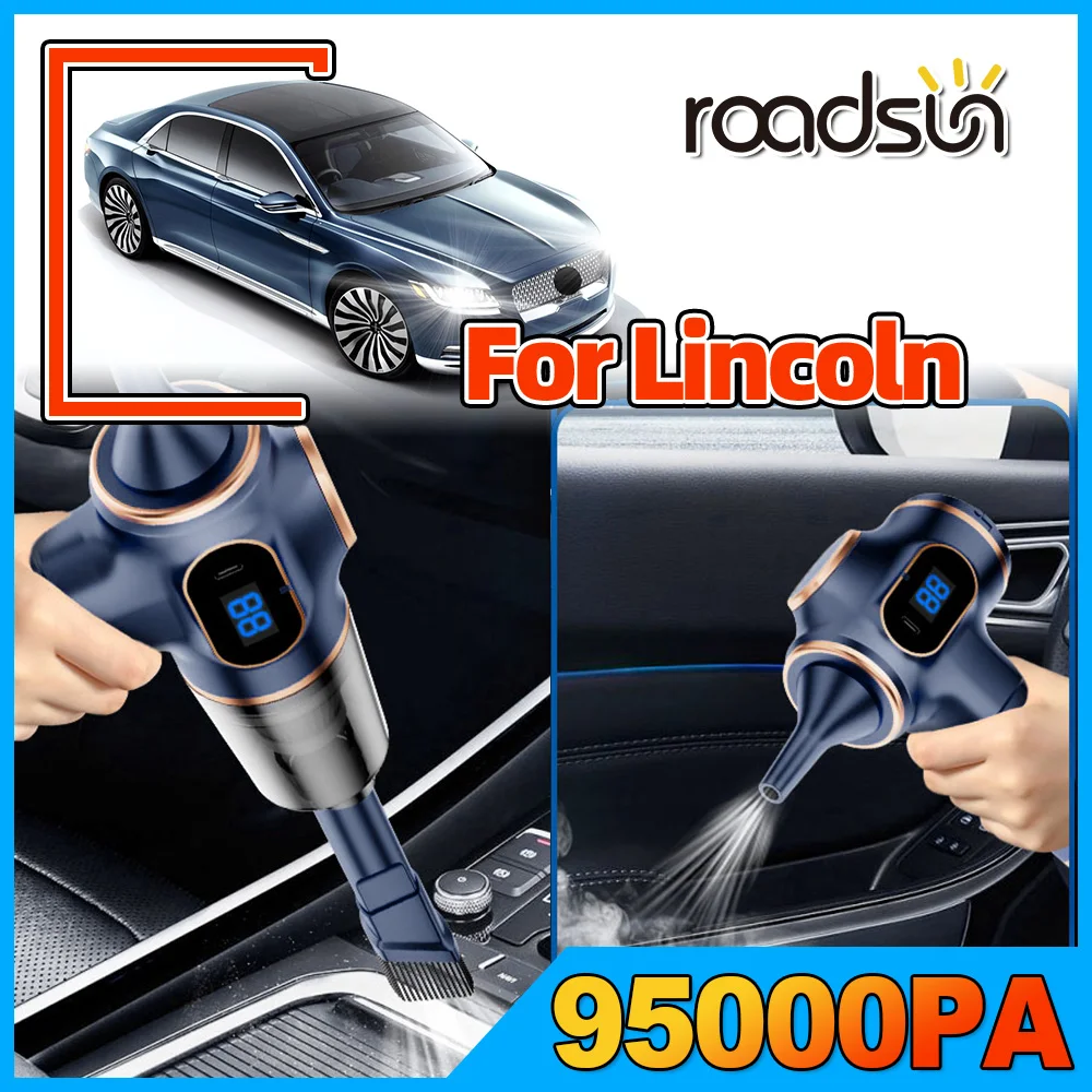 1 Set 95000pa Rechargeable Handheld Automotive Vacuum Cleaner For Lincoln Continental MKZ Navigator Corsair Nautilus Aviator