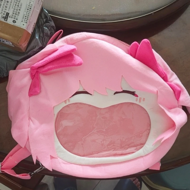 

Mahou Shoujo Madoka Magica Plush Itabag Cosplay Backpack Anime Transparent Big Mouth Bag Kawaii Crossbody Bag Badge Holiday Gift