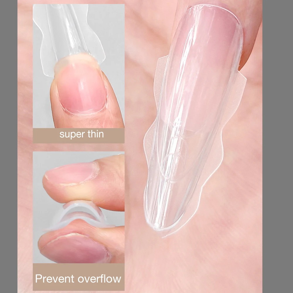 180 قطعة ساندويتش أشكال أظافر مزدوجة ملحقات-أشكال مزدوجة نعش اللوز قالب أظافر مانيكير قالب علوي قالب سفلي أداة إطالة #3