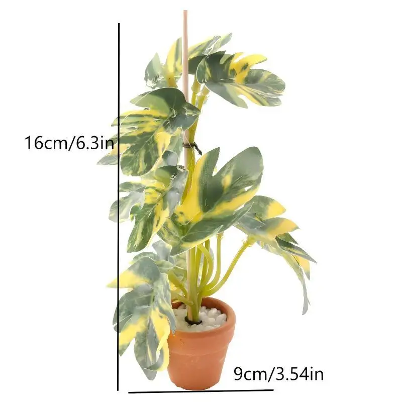 1/12 Dollhouse Miniature Bonsai Green Plant Model, Perfect for Landscape Scene