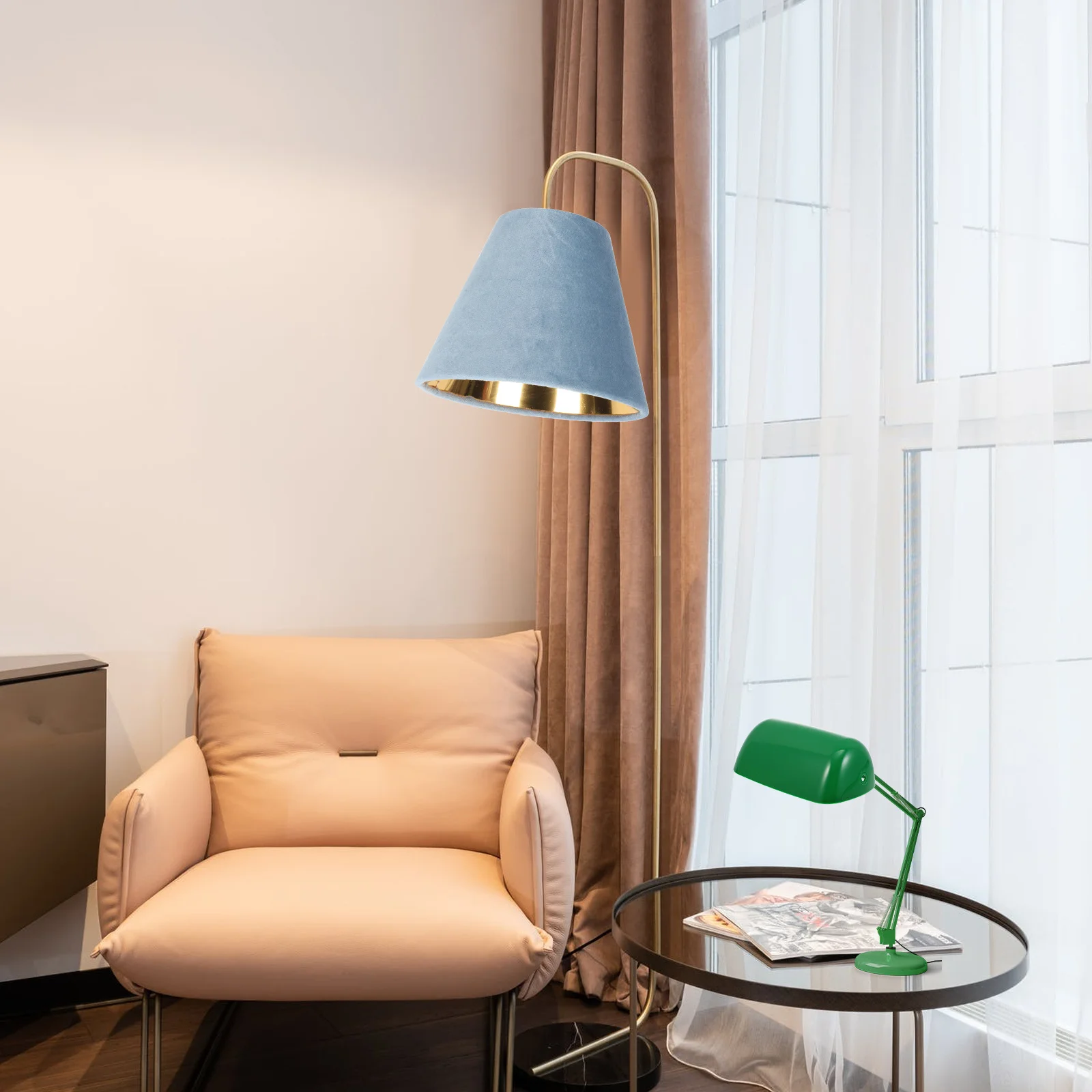 

2Pcs Vintage Lampshade Home Decorative Light Cover Durable Plastic Table Lamp Accessory Lamp Shade Vintage Lampshade