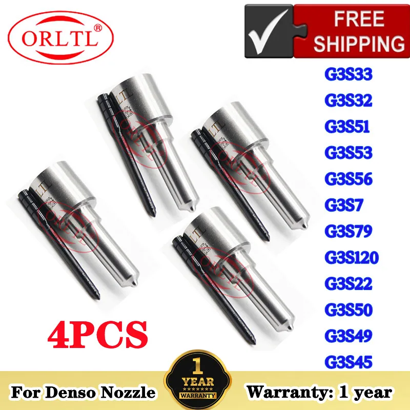 

4 шт. G3S7 G3S33 G3S32 G3S51 G3S53 G3S56 G3S79 G3S120 G3S22 G3S50 G3S49 G3S45 ﻿ Для форсунки впрыска дизельного топлива Denso