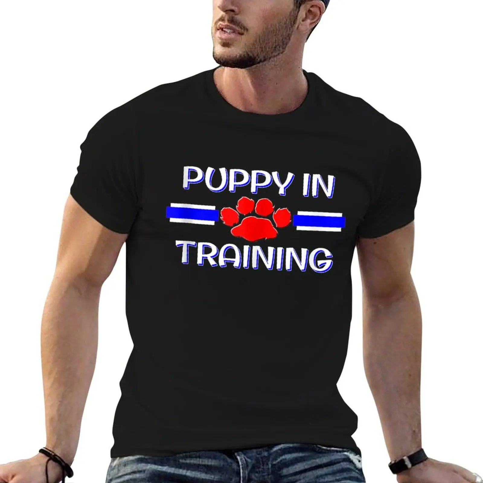 BDSM Puppy In Training Gear, Human Pup Play, Gay Fetish T-Shirt Casual Daily Wear Short Sleeve Top