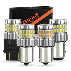 2PCS 1156 BA15S P21W BAU15S PY21W 7440 W21W P21/5W 1157 BAY15D 7443 3157 LED Bulbs 60smd CanBus Lamp Reverse Turn Signal Light
