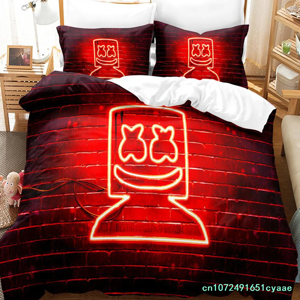 Marshmallow Bedding Set Single Twin Full Queen King Size Bed Set Aldult Kid Bedroom Duvetcover Sets Candy Band Baida DJ Camas 2