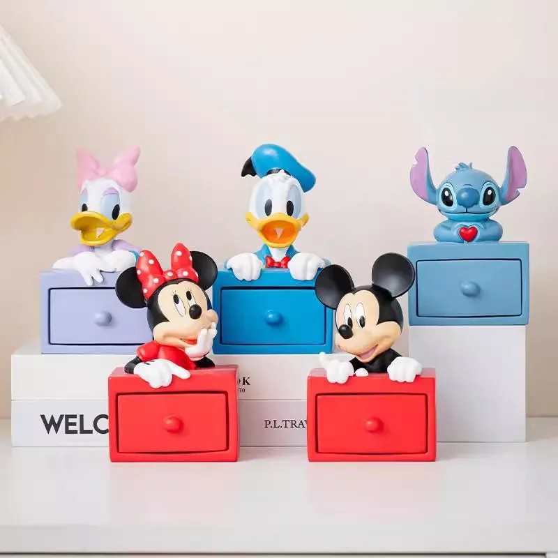 

Lilo and Stitch Disney Storage Box Kawaii Cartoon Anime Printing Accessories Desktop Ornament Storage Home Decoration Gifts