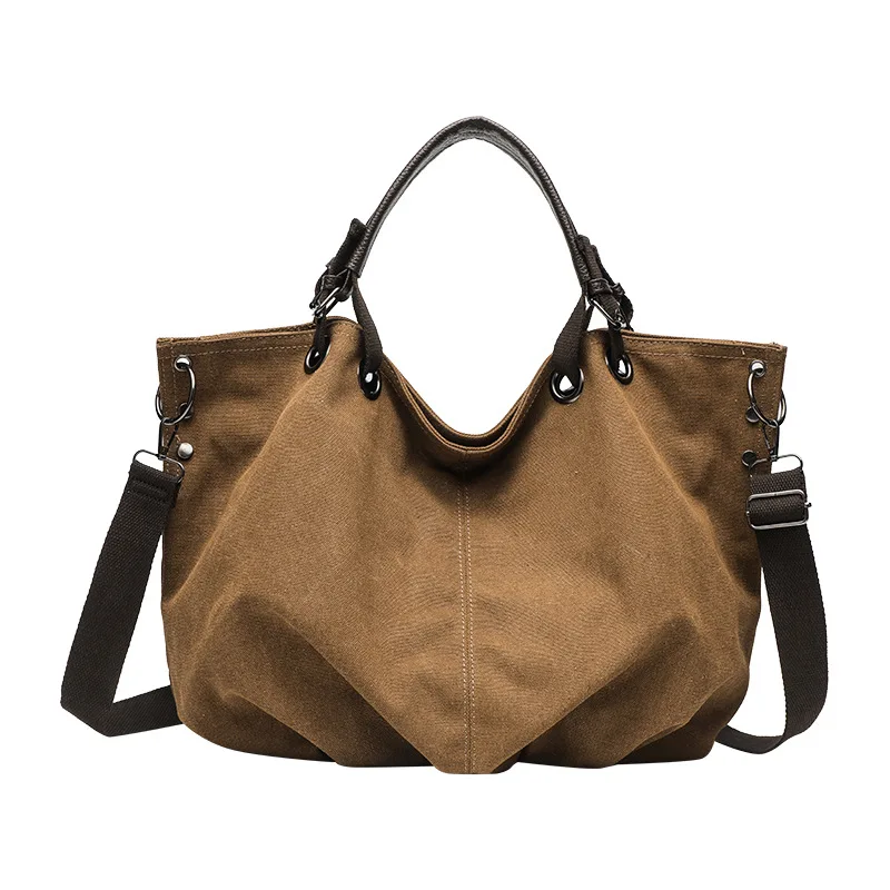 

Japanese Retro Tote Bag, Women's Commuting Handbag, Lazy Style, Large Capacity Workwear, Canvas Bag, Student Class Bag