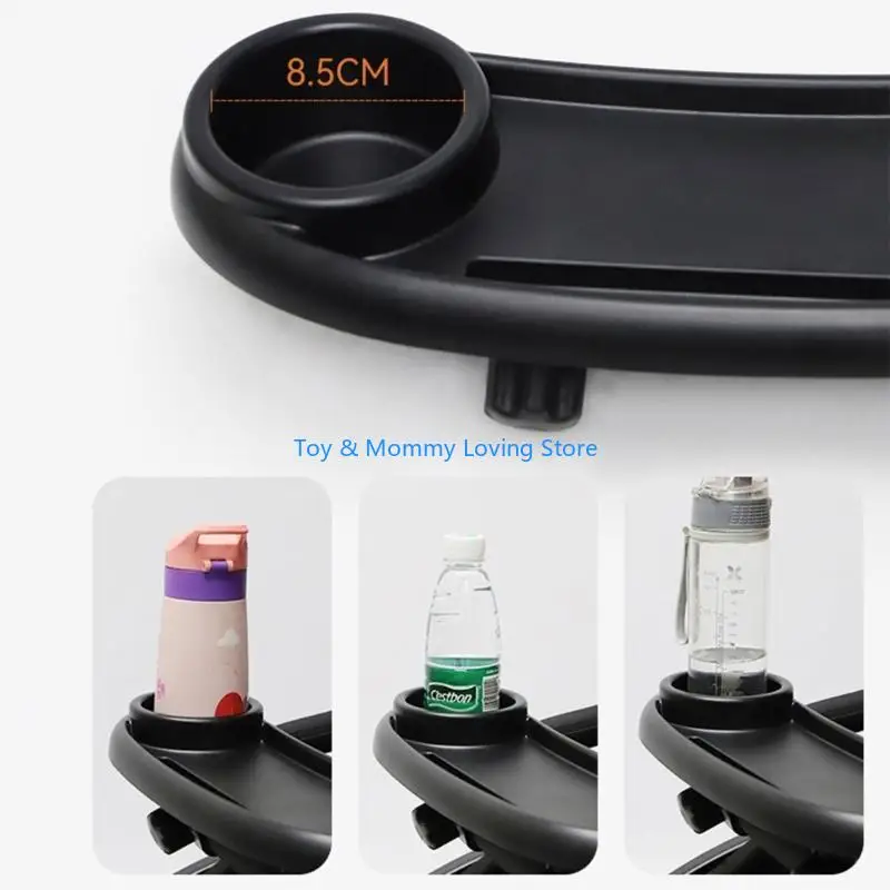 

Y1QF Baby Stroller Dinner Table Tray Stroller Accessories Plates Holder Cup Holder