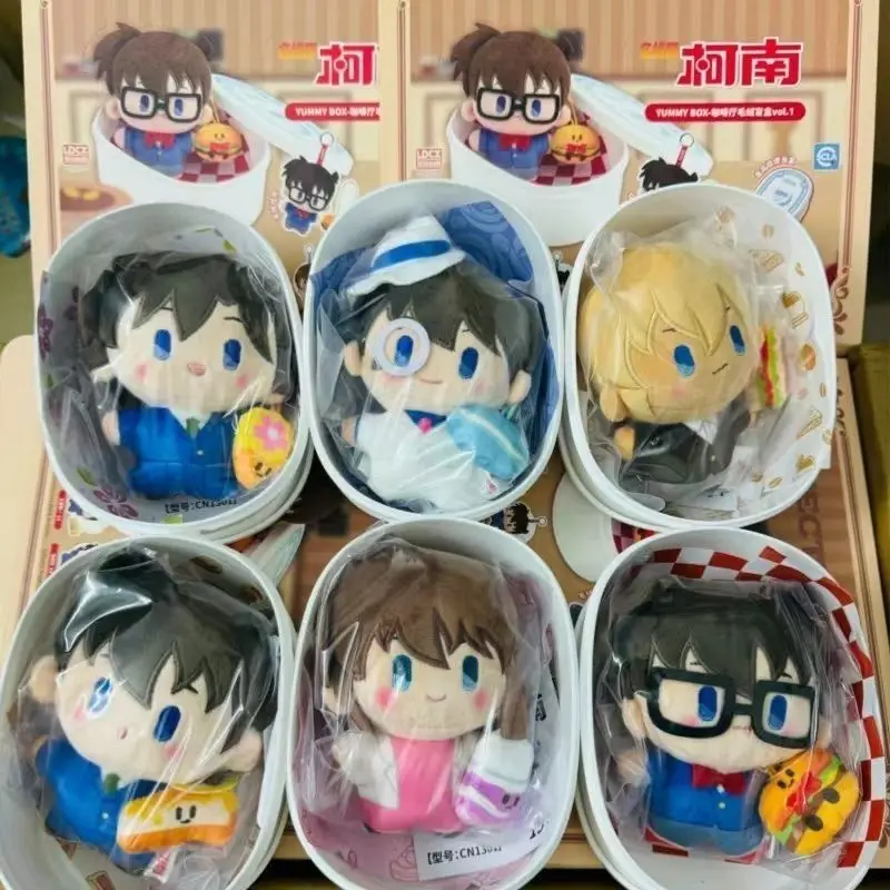 Juguetes de peluche de Detective Conan Cafe, caja ciega, figuras de Anime Bento, muñecas de modelos coleccionables, juguetes Kawaii, regalo de cumpleaños para niños