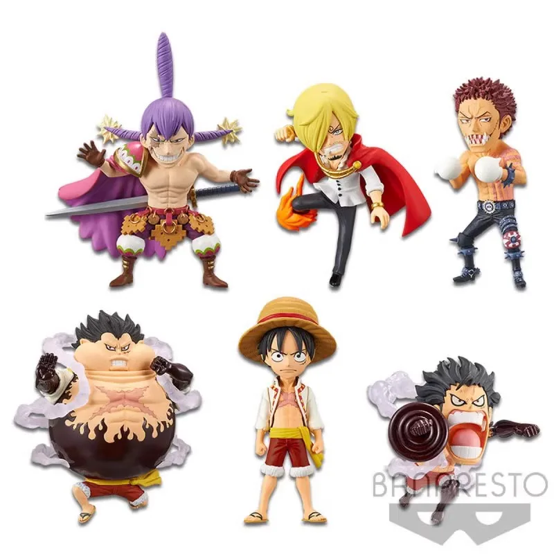 Bandai Original ONE PIECE WCF 04 Huoer Cake Dao Sanji Charlotte Katakuri Anime Action Figures Toys for Boys Girls Kids Gift