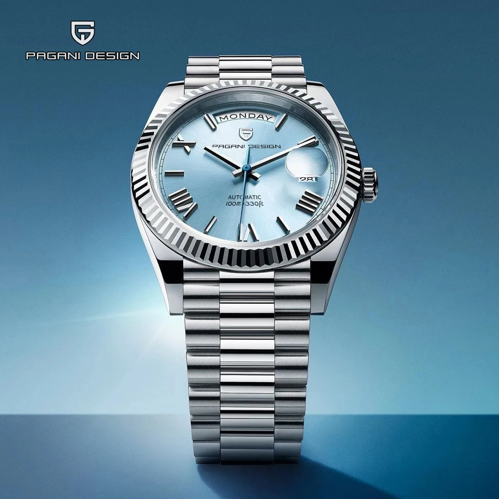 Top Brand Men's Luxury Automatic Mechanical Watch Luminous Stainless Steel Clock Sapphire Clock 2024