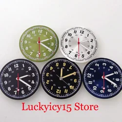 Esfera de reloj estéril de 29mm, color negro, azul, verde y plateado, ajuste luminoso verde, NH35A, NH36A, SKX, SRP, ETA 2824, PT5000, ST2130, movimiento automático