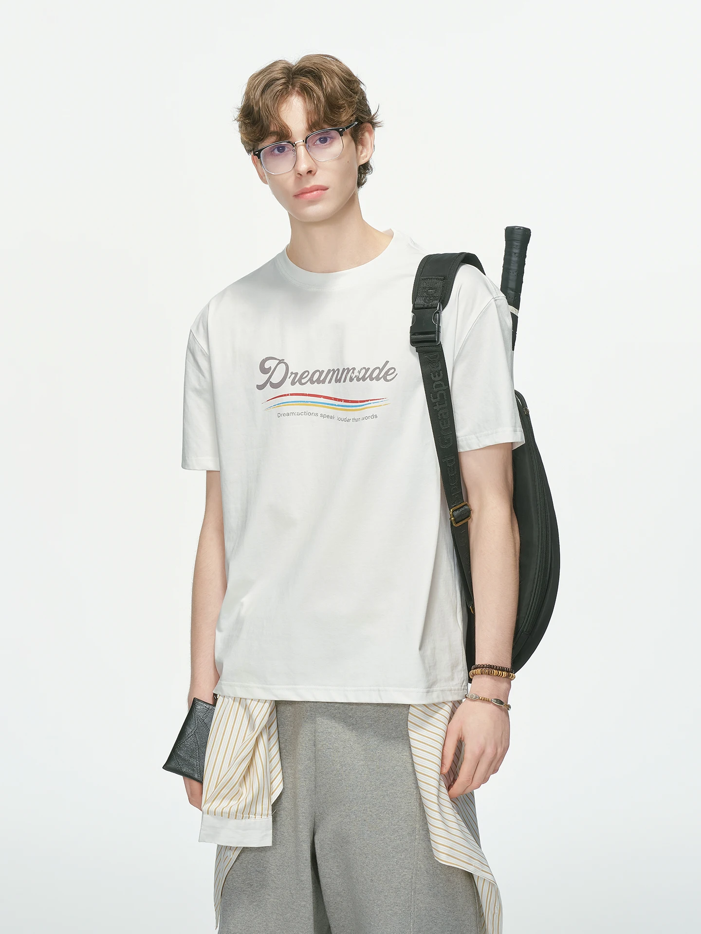 Cleanfit American Style round Neck Short Sleeve T-Shirt Men's Summer Thin Dream Made Couple's Top Polyester Fiber Commute Wind